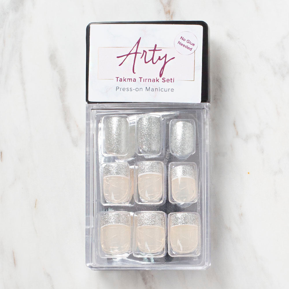 Arty Takma Tırnak Seti \ Gümüş Simli